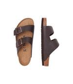 Шлепанцы кожаные arizona nl Birkenstock - коричневый(51101)