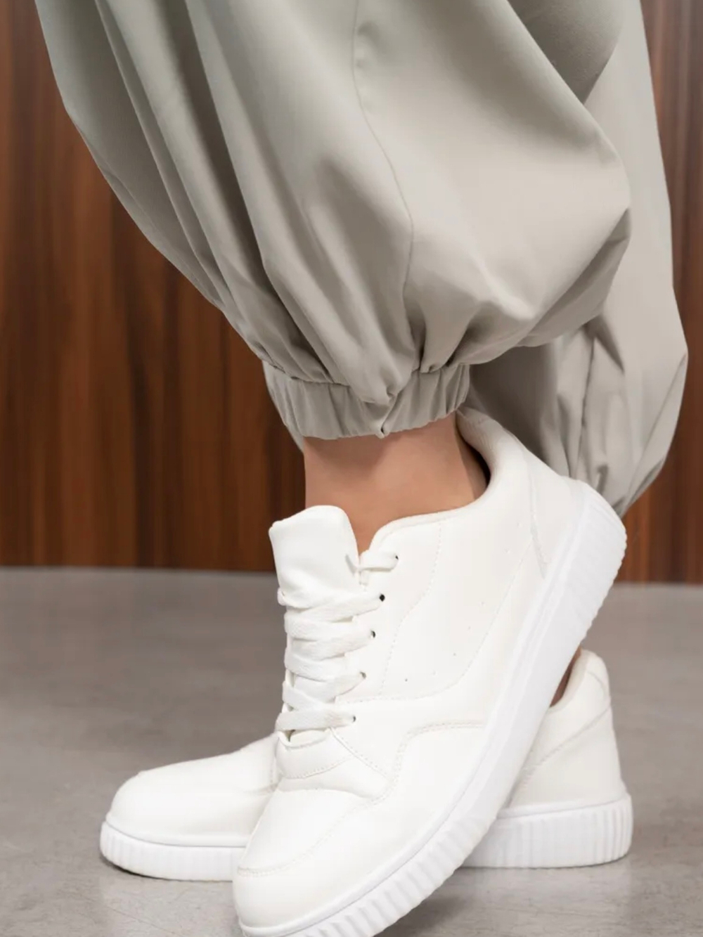 Брюки алладины женские на резинке с боковыми карманами