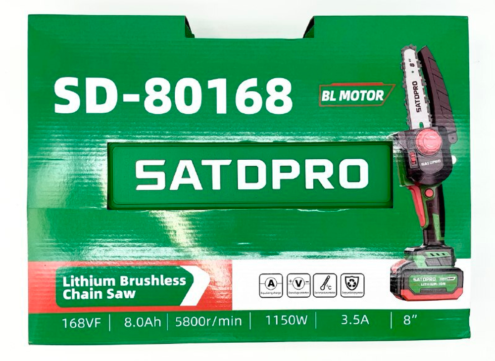 Пила цепная аккумуляторная. SATDPRO SD-80168 21В