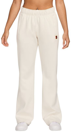 Женские теннисные брюки Nike Court Heritage Windrunner Mid-Rise Tennis - бледно-слоновая кость