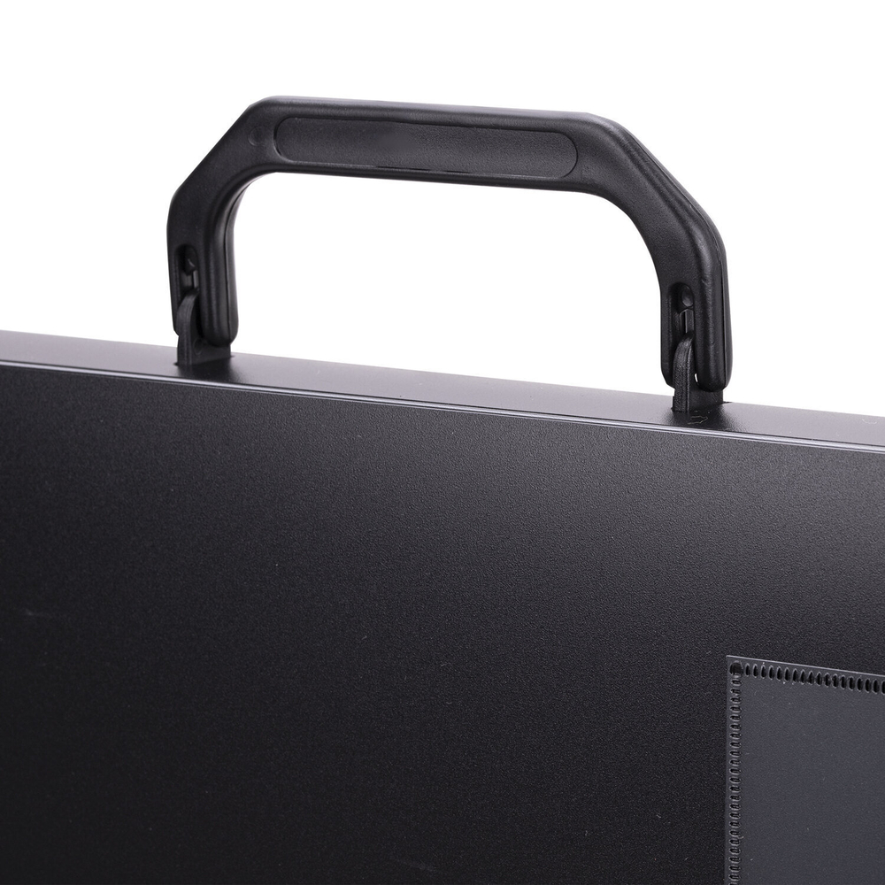 Папка-портфель пластиковая формат большой BRAUBERG "ПОРТФОЛИО" А3 (445х310х30 мм) черная Россия (2 штуки в упаковке)