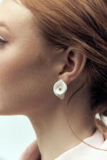 Серьги Каллы, белый фарфор