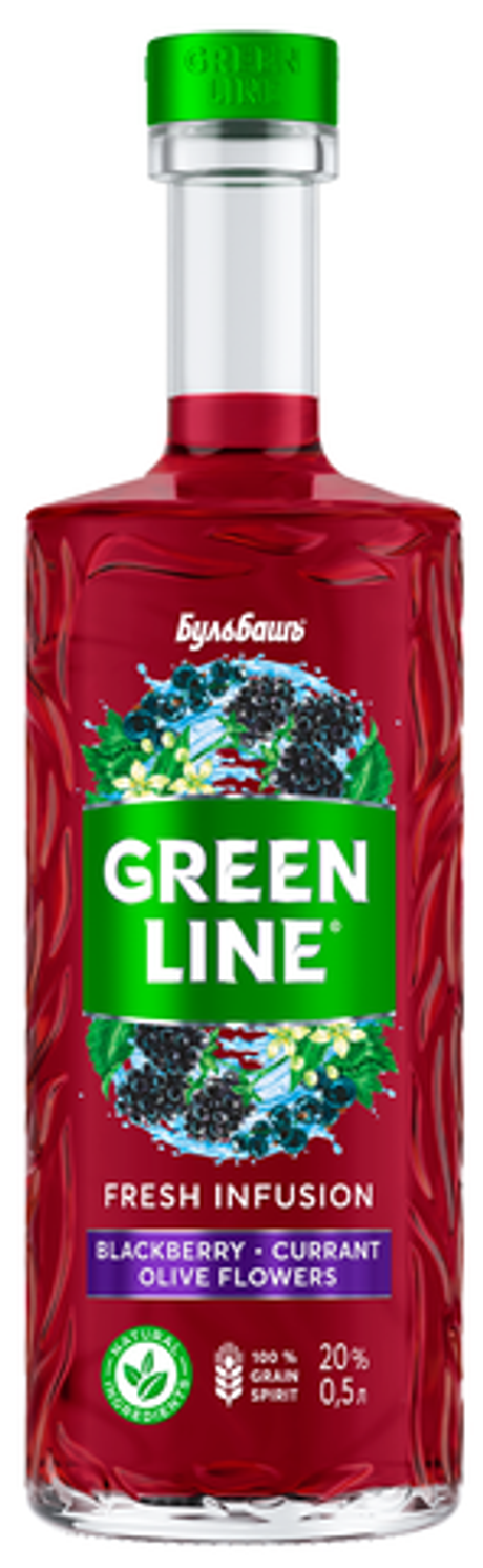 Настойка сладкая Бульбашъ Гринлайн Ежевика Смородина Цветы Оливы 0,5 20% Беларусь