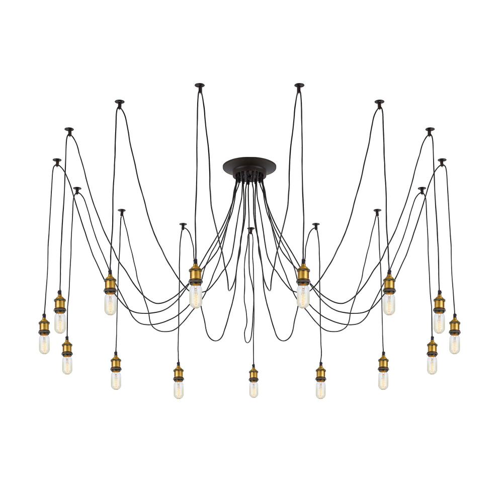 Citilux Эдисон CL451151 Люстра паук Венге Бронза