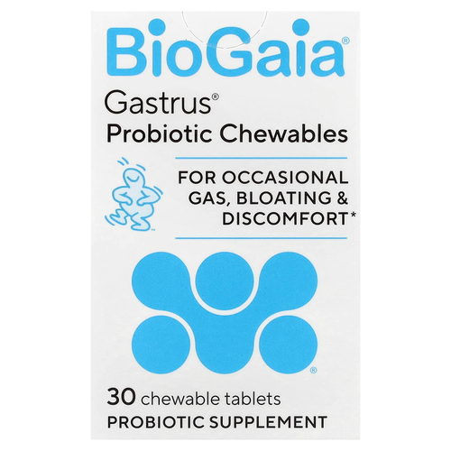 BioGaia, Gastrus®, жевательные пробиотики, 30 жевательных таблеток