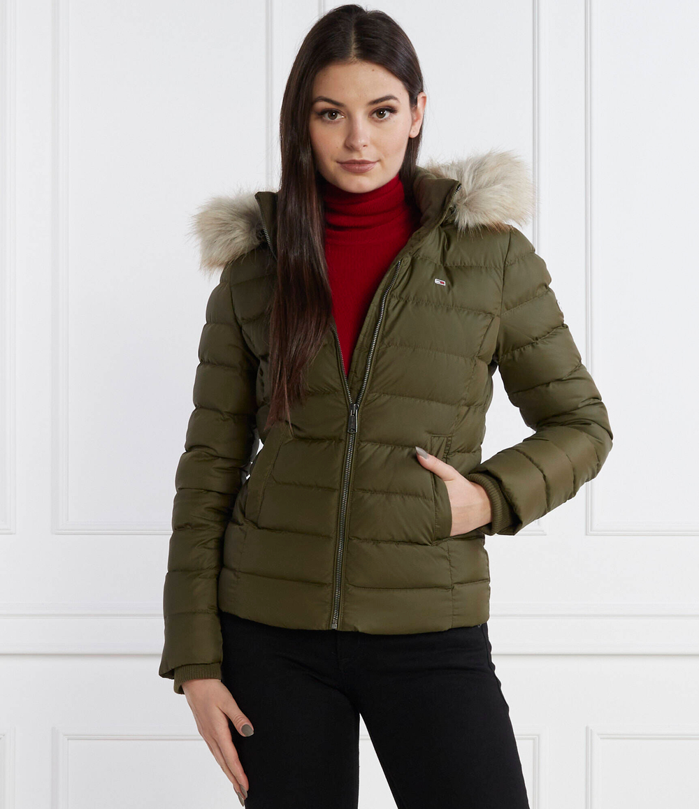 Пуховая куртка Tommy Jeans - оливковый(DW0DW08588)