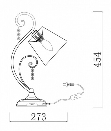 Настольная лампа декоративная Freya Lorette FR2406-TL-01-WG