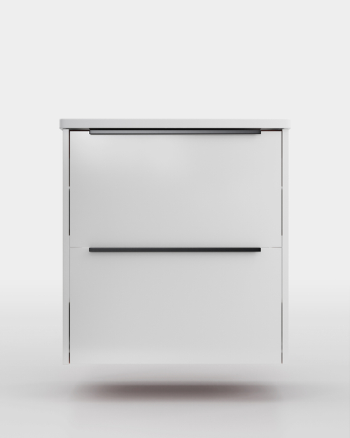 Тумба с раковиной La Fenice Nota 60 см FNC-01-NOT-PB-60-2 платиновый белый