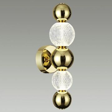 5008/7WL L-VISION ODL23 589 золотой/прозрачный/металл/акрил Бра LED 7W 4000K 380Лм CRYSTAL