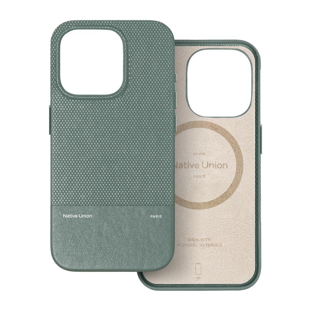 Кожаный чехол MagSafe Native Union (Re)Classic Case для iPhone 16 Pro Гибридный чехол из экокожи с зернисто-текстурированным контрастом и вырезом для Контроллера камеры