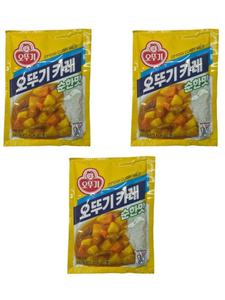 Приправа карри неострая Ottogi Curry mild 100 г, 3 шт