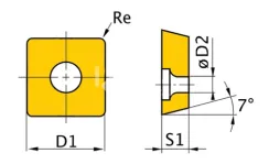 Поворотные режущие пластины Optimum ISO SCMT09T304
