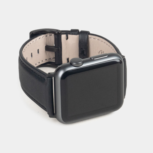 Ремешок для Apple Watch 40/41/42 mm из кожи теленка, черного цвета