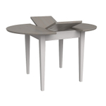 Стол обеденный круглый раскладной Форест 90/125 (белый воск/антрацит)