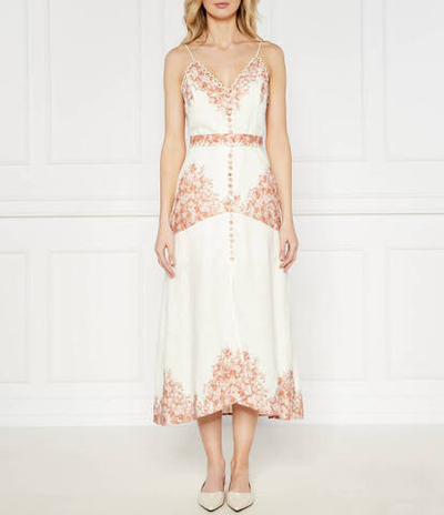 Льняное платье с ремешком TWINSET - экрю(241TT2400)