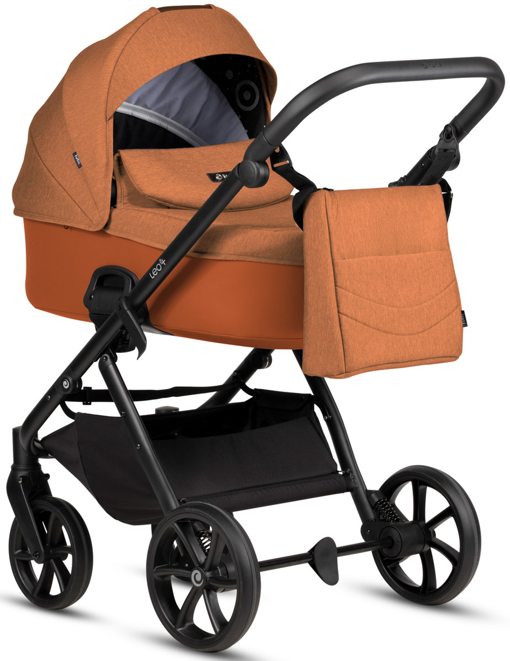 Детская коляска Tutis Leo 3 Plus 3 в 1 с автокреслом Elo Lux EduSky Black 1582280 Orange