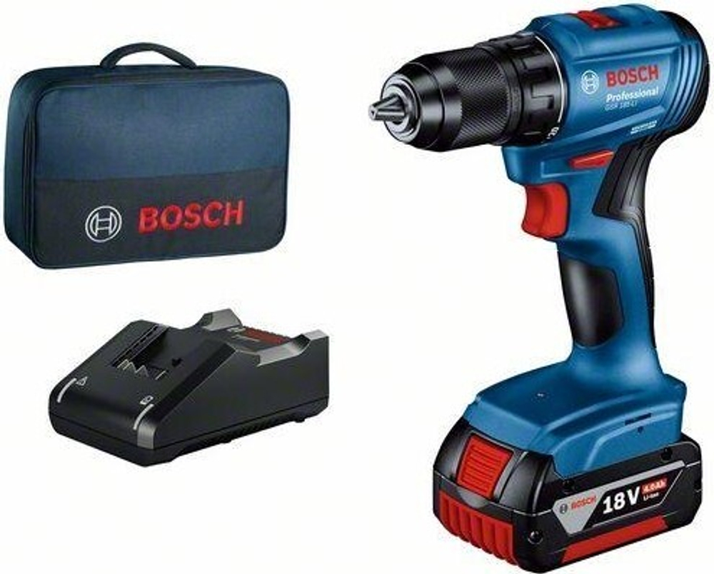 Дрель-шуруповерт аккумуляторная BOSCH GSR 185-LI 06019K3005 1х4,0 Ач