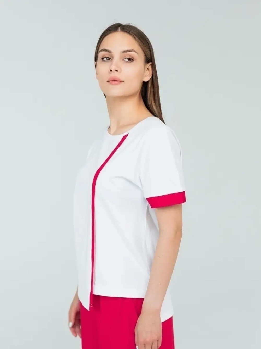 Костюм трикотажный оверсайз с широкими брюками