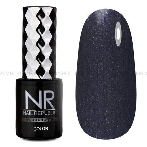 NR-459 Гель-лак, Мерцающий антрацитовый (10 мл)