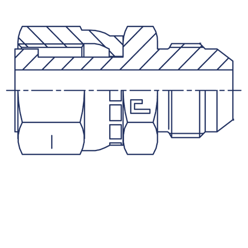 Адаптер AS D06 ORFS 9/16 - JIC 7/16