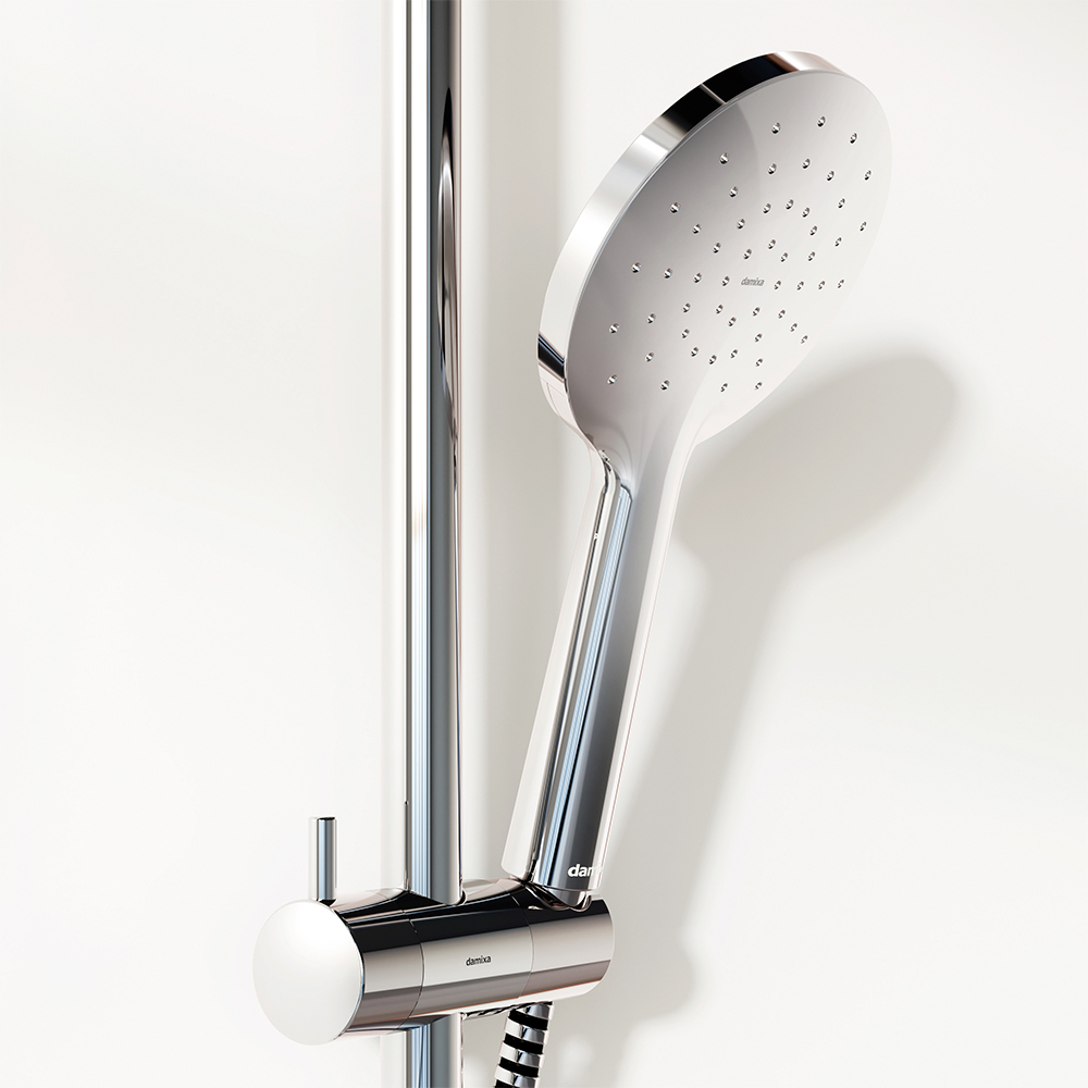 Душевая система с душевым термостатическим смесителем-полкой Damixa Jupiter 977750000