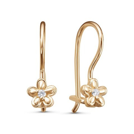 Серьги из золота с фианитами