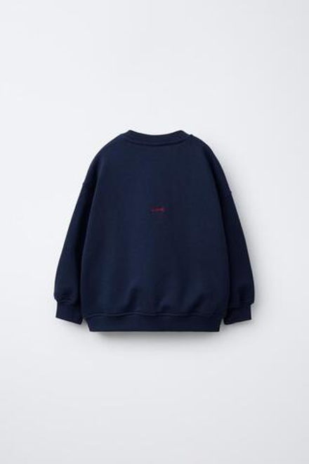 ZARA ТОЛСТОВКА С ВЫШИВКОЙ ORFAYO ©э, СИНИЙ