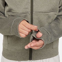 Кофта для мальчика теннисная Nike Therma-FIT Full-Zip Hoodie - cargo khaki/white