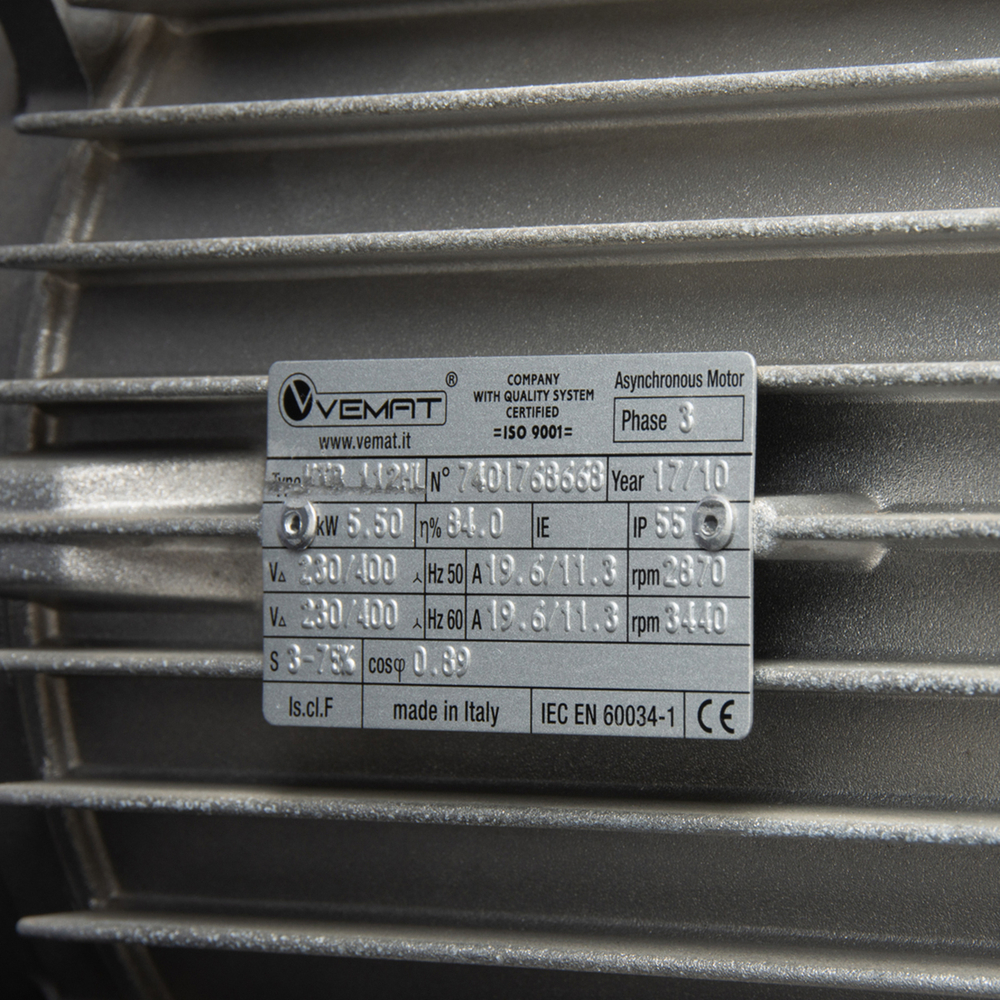 WDK-95079 Компрессор поршневой с ременным приводом, 798 л/мин, 5.5 кВт, 380 В, ресивер 500 л