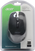 Acer Wireless Mouse OMR310 Black <ZL.MCECC.031>  (RTL)  7btn+Roll, беспроводная