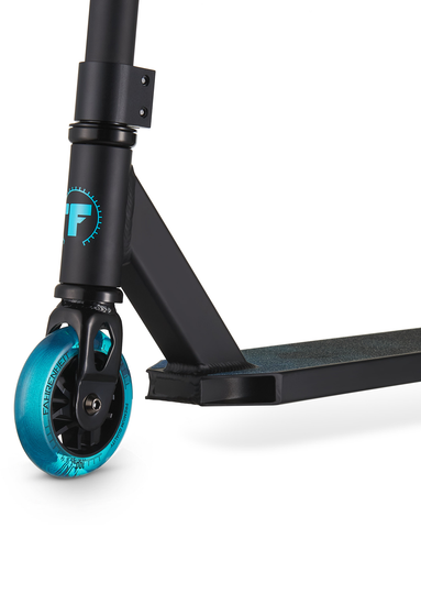 Самокат трюковый Fahrenheit F1 черный/голубой
