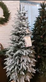 Заснеженная елка на ножке «Иветта» (Литая хвоя) 150 см / 1,5 м