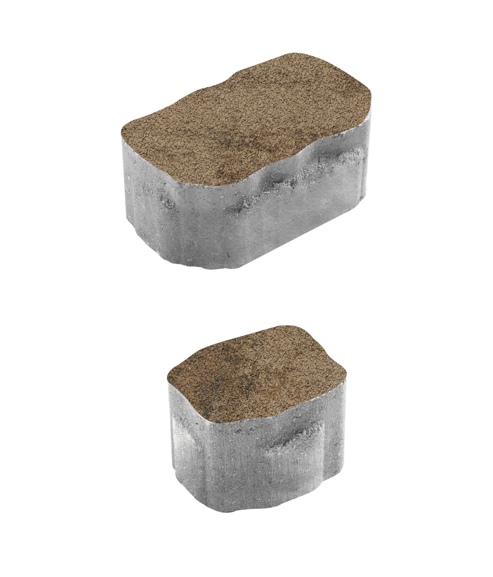 Тротуарная плитка Арена - Листопад гранит Старый замок, комплект из 2 видов плит