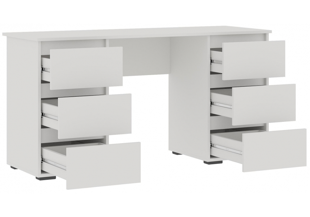 Компьютерный стол Woodville Элла ПС 02 белый, белый