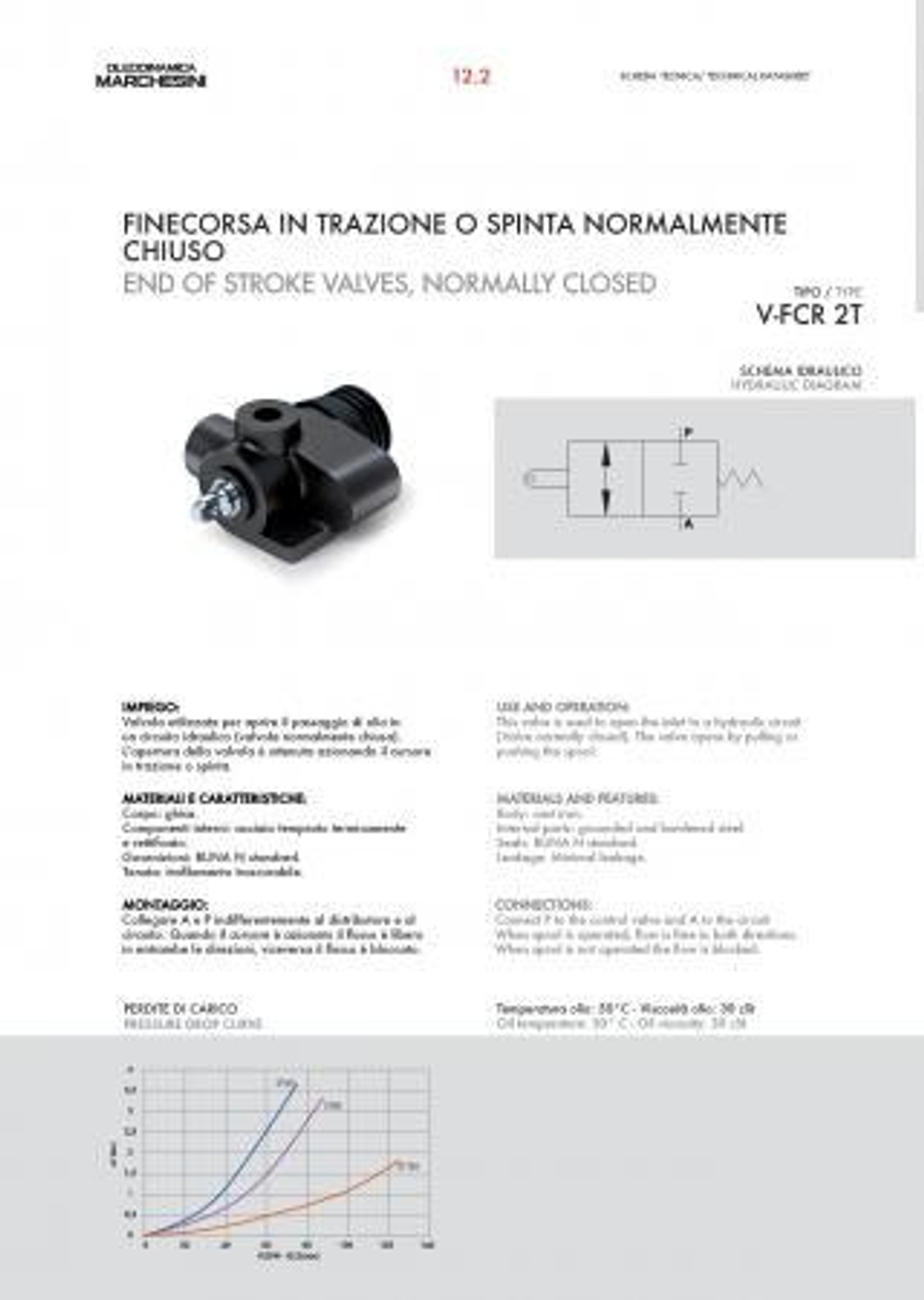 Клапан ограничения хода V-FCR 2T 60 (V0820) нормально закрытый, 60 л/мин, G3/8"