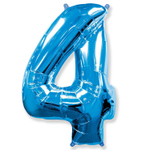 Шар фольгированный Цифра 4 101 см (Синий)