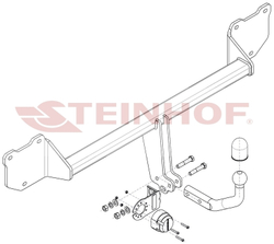 Фаркоп Steinhof M-282 для Mini Cooper Countryman S/SD R60 2010-2017, Mini Cooper Paceman 2WD R61 2012-2016(паспорт и сертификат в комплекте)(без электрики)