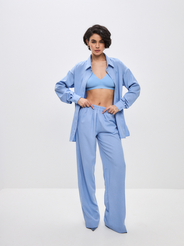 Голубые брюки Микадо