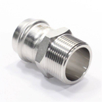 Переходник 35-1 1/2", WAAG Heavy Inox, пресс-резьба, нар., сталь нержавеющая