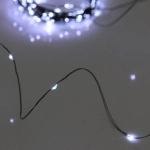 Гирлянда для улицы «Росинка» 10 м 100 ламп LED проволочн.пров. зелен., 8 реж.,IP-54, Белый (солнечная батарея)