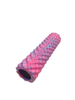 Ролик массажный для йоги MARK19 Yoga Bulge 45x12.5 см розовый с голубым