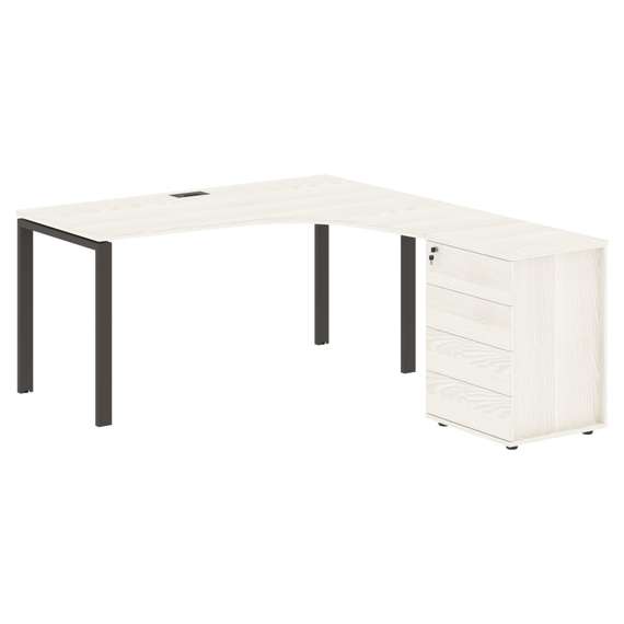 Стол эргономичный с тумбой EUCET 1518(R)  1560х1880х750 EDIS