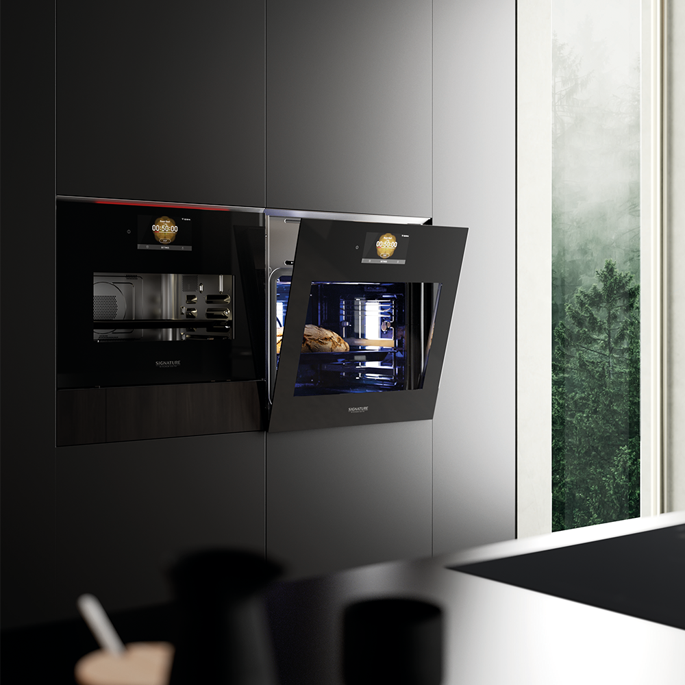 Духовой шкаф с микроволнами и паром Signature Kitchen Suite, 45 см, черный
