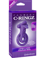 Эрекционное кольцо на пенис и мошонку Lovely Licks Couples Ring (Цвет: фиолетовый)