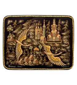 ШК-19/ 7-C Шкатулка в технике декупаж «Русский север» (10х8х3,5)