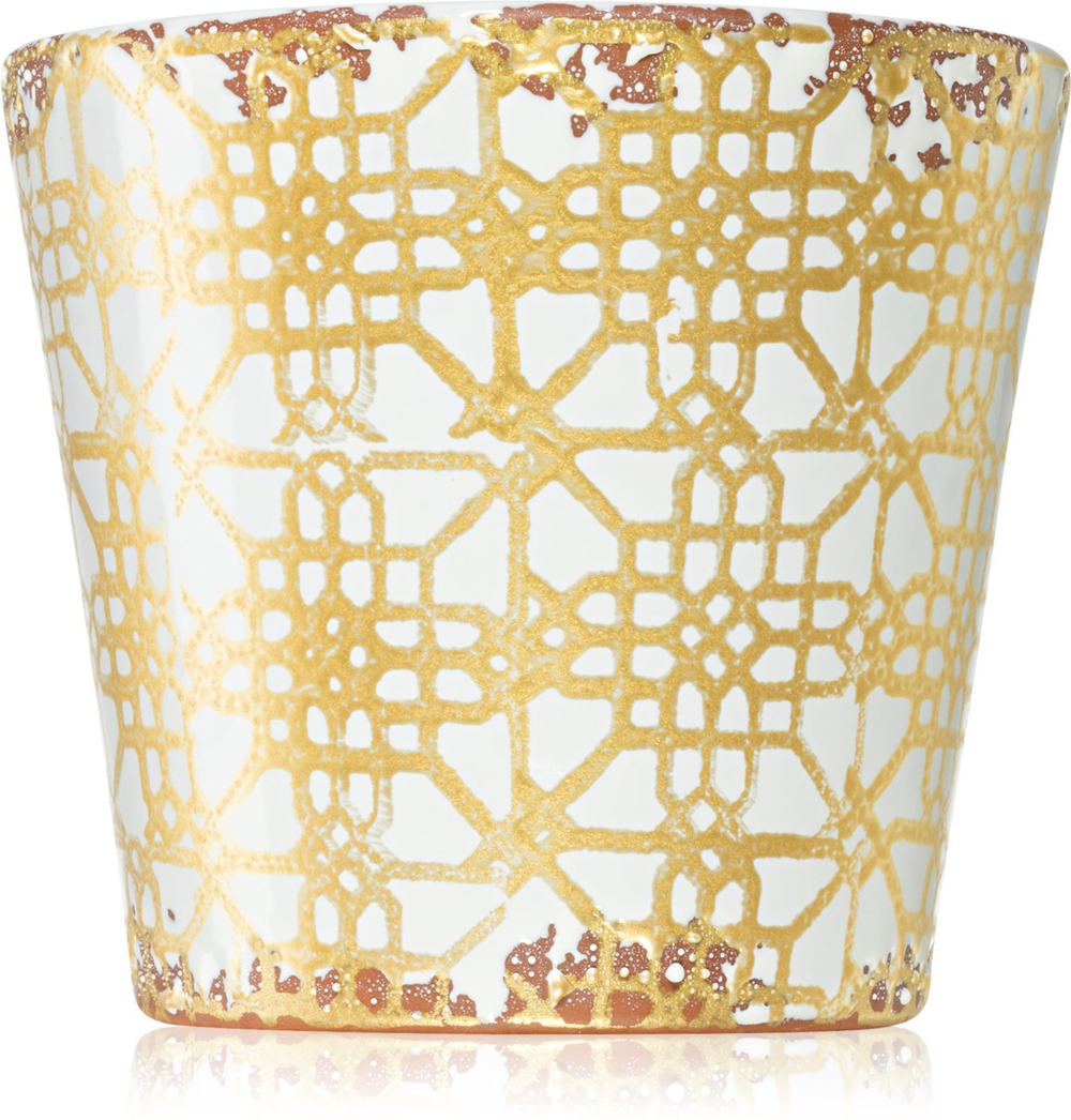 Wax Design Ceramic Lattice White Wild Iris - ароматическая свеча /  14x12,5 cm   / GTIN 8435240193397