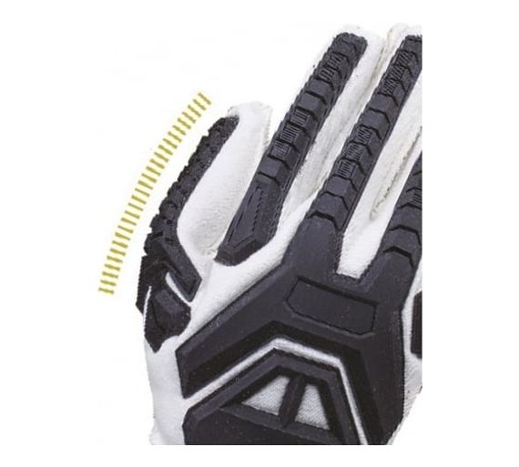 Перчатки трикотажные удлиненные с двойным нитриловым покрытием цвет желтый Delta Plus VV911JA09