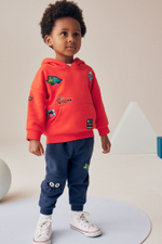 Толстовка с капюшоном и джоггеры в комплекте для мальчика Next N96-328, Красный, Темно-синий