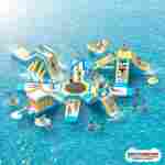 Большой надувной аквапарк «Аква Платформа» 30×27,8×4,3 м