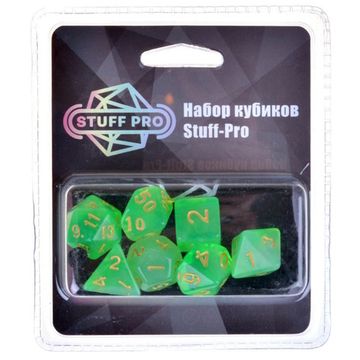 Набор кубиков Stuff-Pro желе зеленый белый
